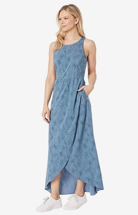 Toad&Co Dresses & Skirts - Toad&Co Sun-kissed Maxi Dress Tropical Print Women's XS Blue Lightweight Summer